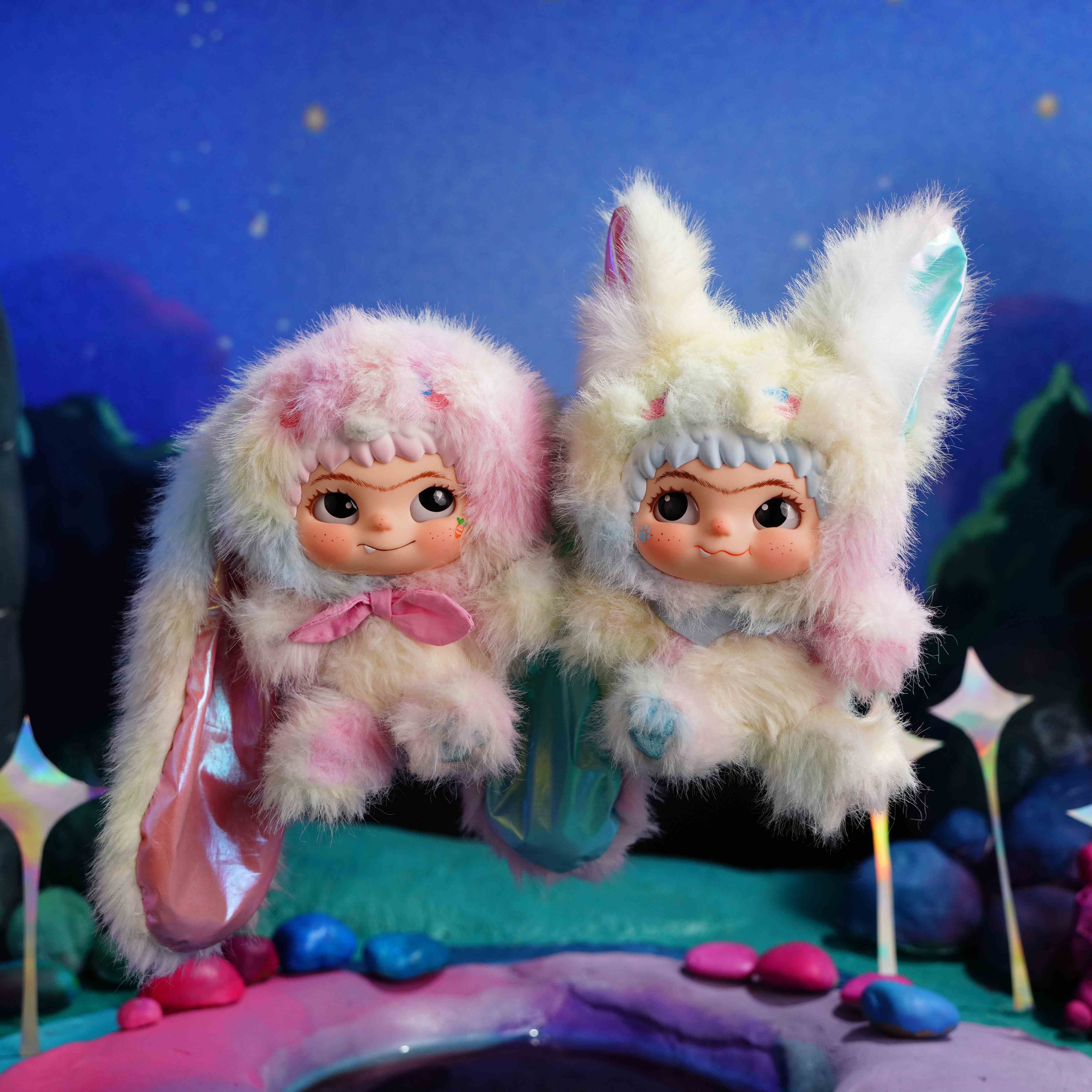 哇庫庫狐狐兔兔搗蛋日記系列手辦